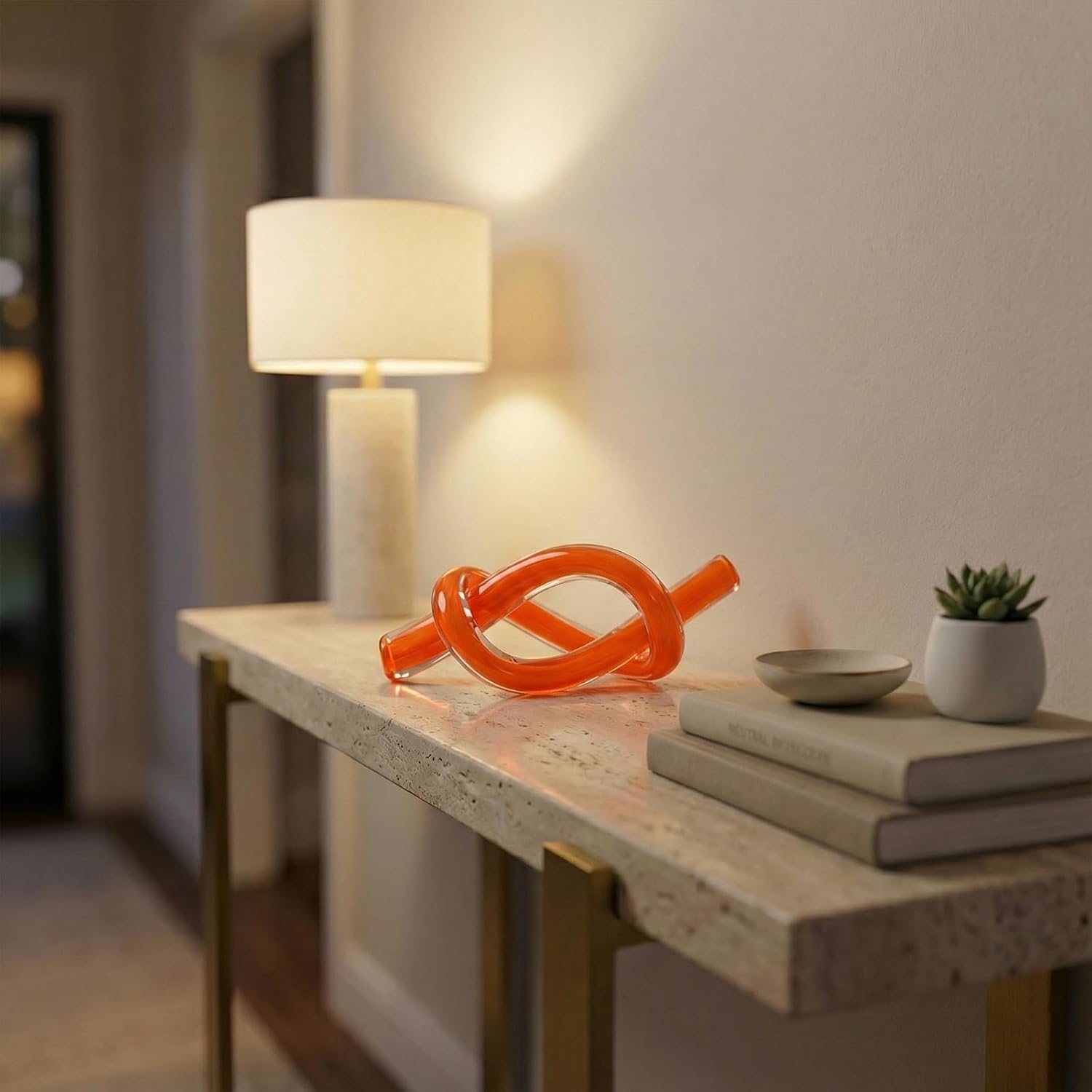 Orange Glass Knot - Hình 2