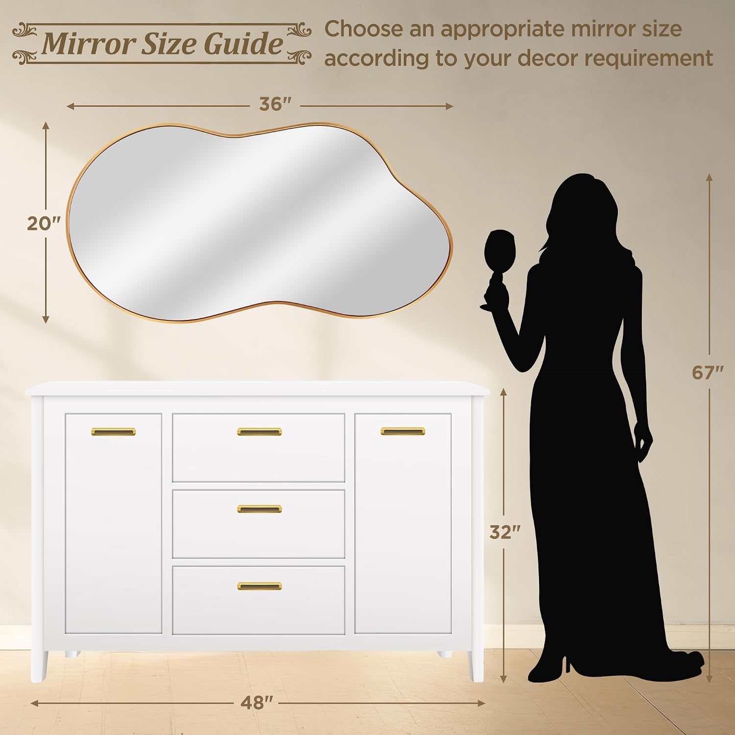 Gold Asymmetrical Wall - Hình 2